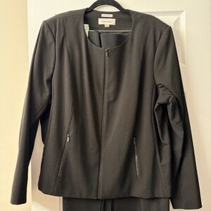 Calvin Klein Women's Elegant Black Suit Jacket and Skirt